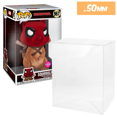 10 inch new size squirrelpool best funko pop protectors thick strong uv scratch flat top stack vinyl display geek plastic shield vaulted eco armor fits collect protect display case kollector protector