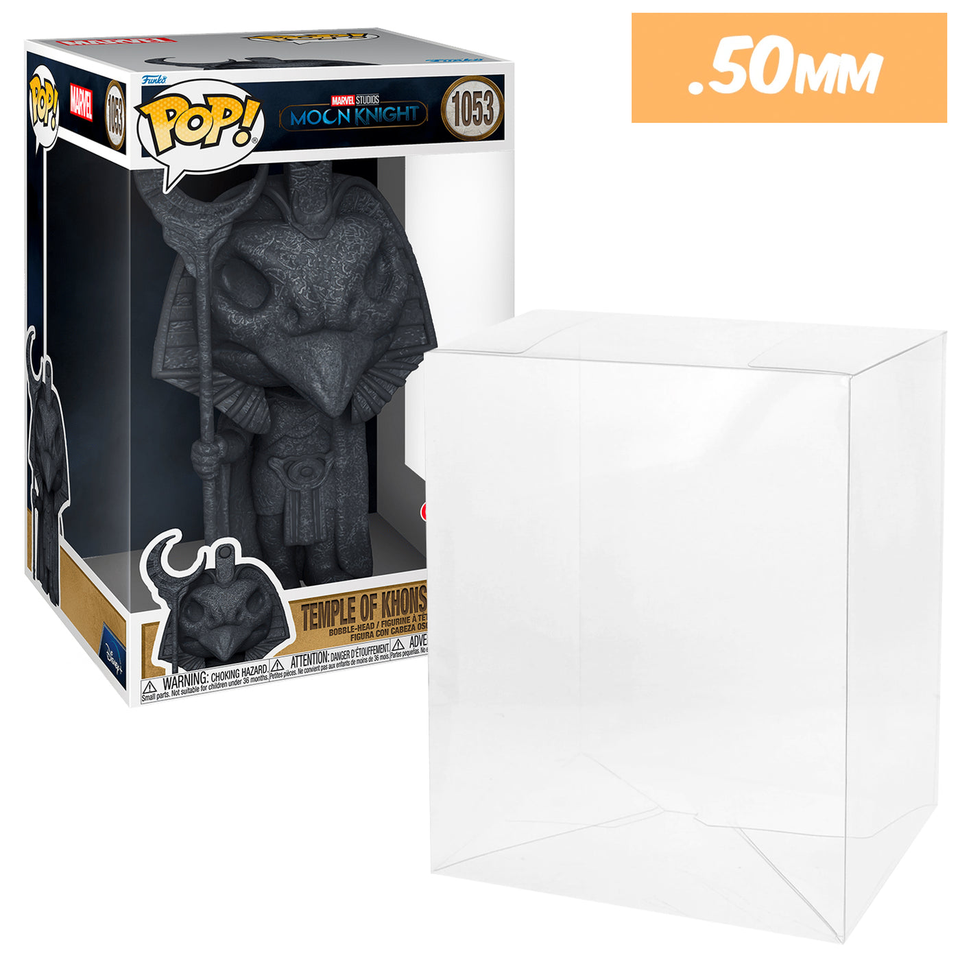10 inch new size temple of khonshu best funko pop protectors thick strong uv scratch flat top stack vinyl display geek plastic shield vaulted eco armor fits collect protect display case kollector protector