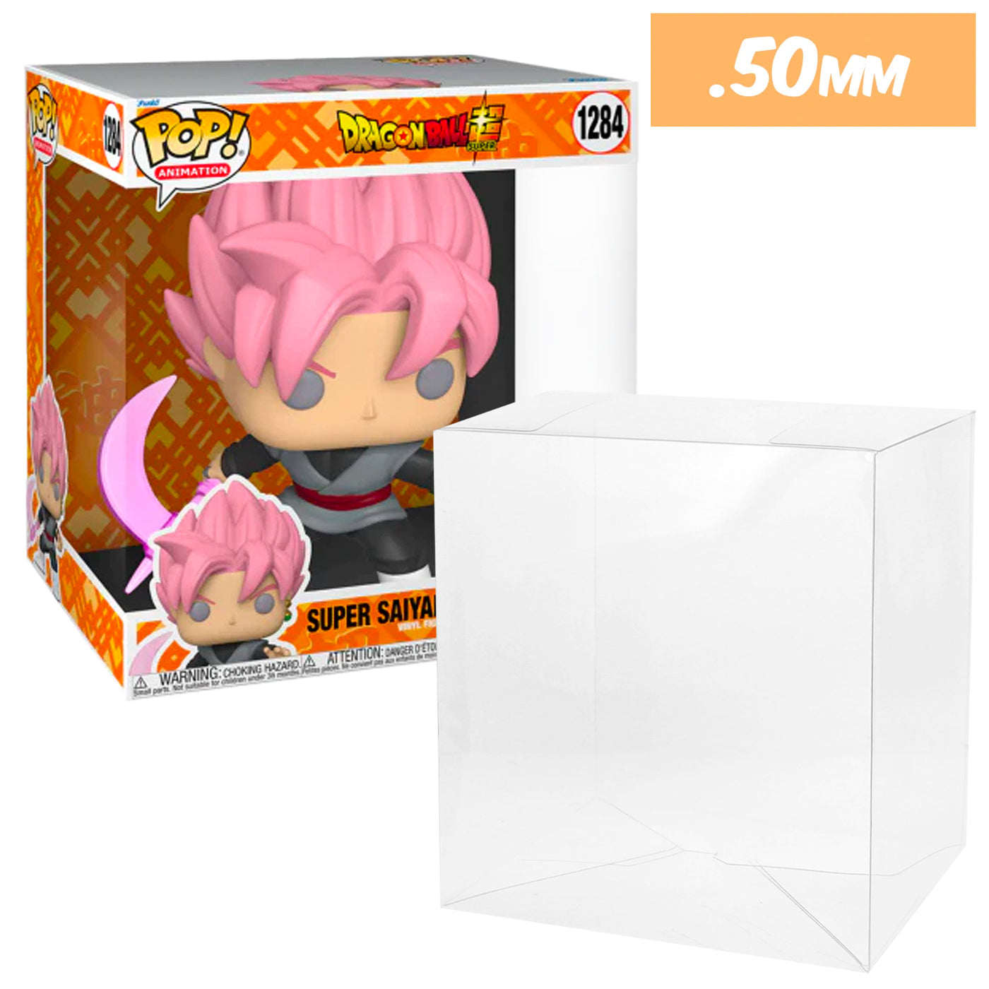 10 inch wide new size dragon ball super saiyan rose goku 1284 best funko pop protectors thick strong uv scratch flat top stack vinyl display geek plastic shield vaulted eco armor fits collect protect display case kollector