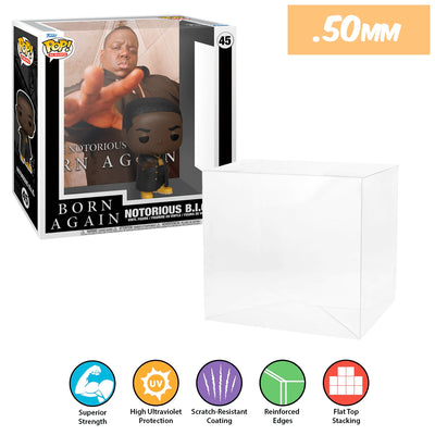 45 notorious big born again pop albums best funko pop protectors thick strong uv scratch flat top stack vinyl display geek plastic shield vaulted eco armor fits collect protect display case kollector protector