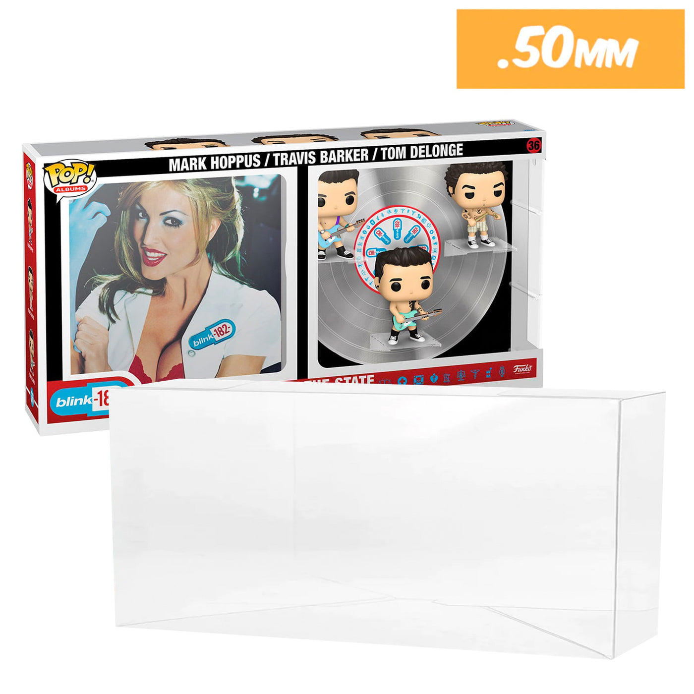 36 blink 182 enema of the state pop albums deluxe best funko pop protectors thick strong uv scratch flat top stack vinyl display geek plastic shield vaulted eco armor fits collect protect display case kollector protector