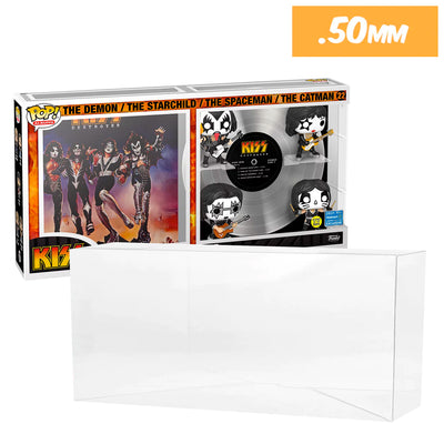 22 kiss destroy pop albums deluxe best funko pop protectors thick strong uv scratch flat top stack vinyl display geek plastic shield vaulted eco armor fits collect protect display case kollector protector