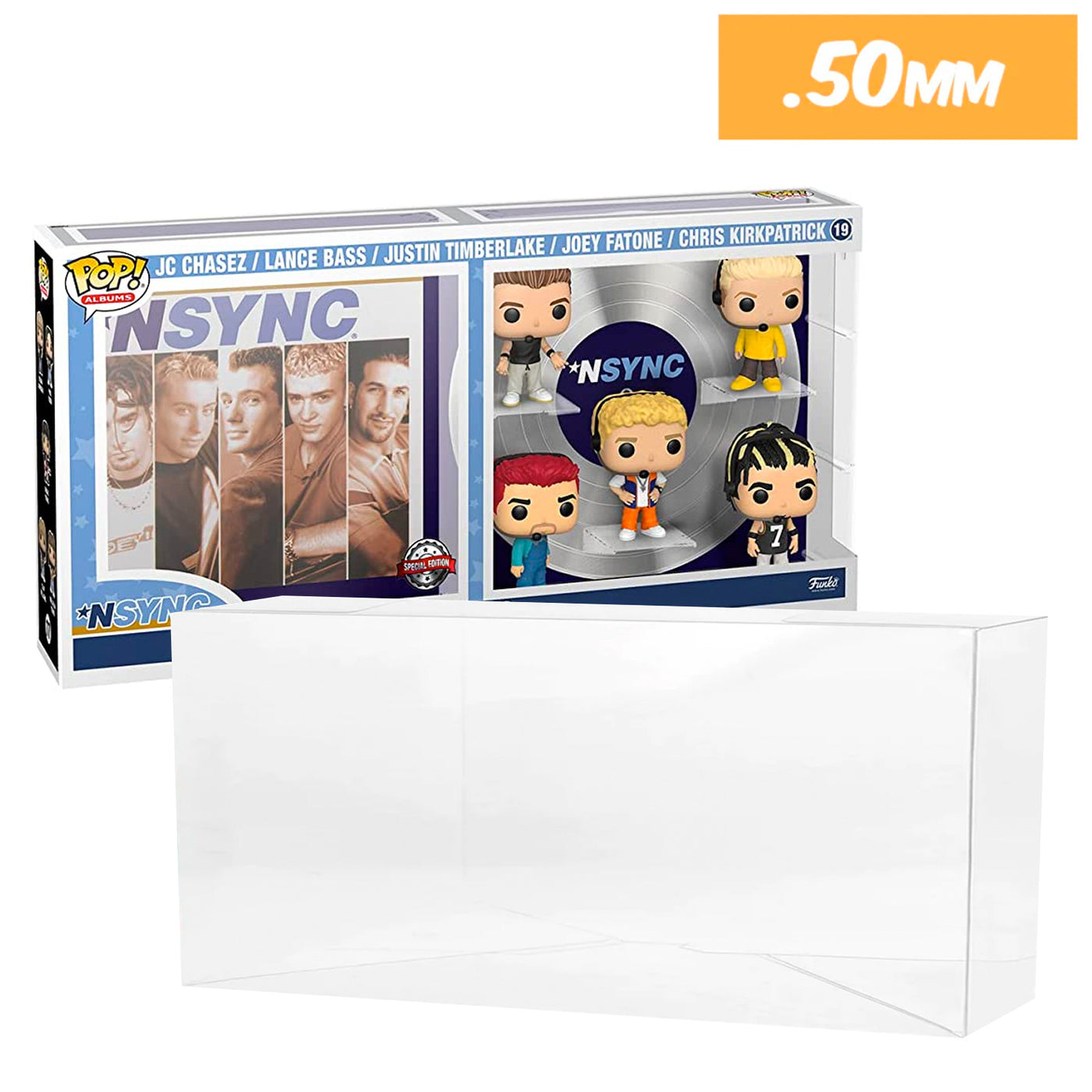 19 NSYNC debut pop albums deluxe best funko pop protectors thick strong uv scratch flat top stack vinyl display geek plastic shield vaulted eco armor fits collect protect display case kollector protector