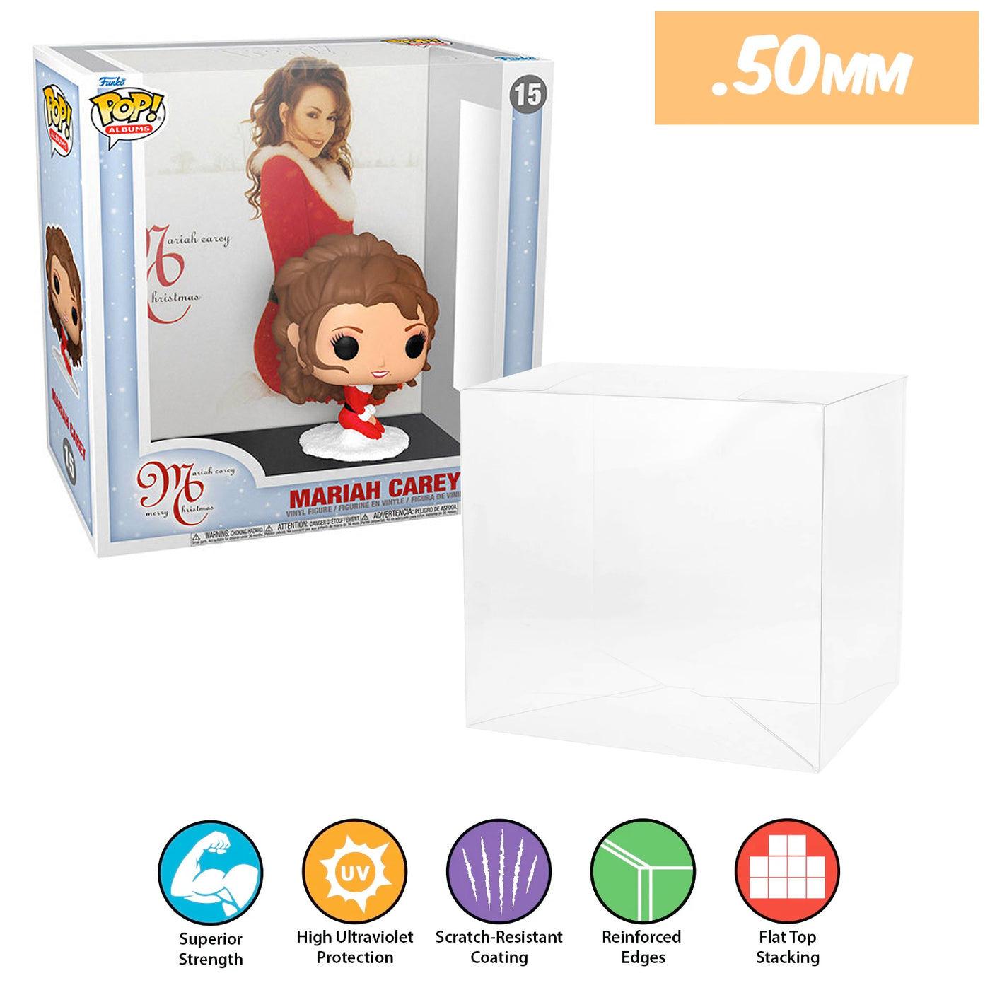 15 mariah carey merry christmas pop albums best funko pop protectors thick strong uv scratch flat top stack vinyl display geek plastic shield vaulted eco armor fits collect protect display case kollector protector