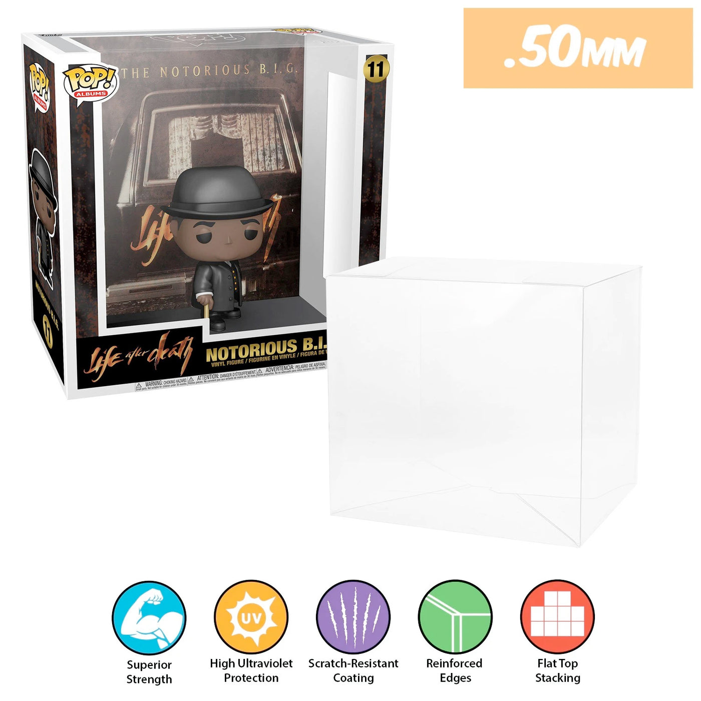 11 notorious big life after death pop albums best funko pop protectors thick strong uv scratch flat top stack vinyl display geek plastic shield vaulted eco armor fits collect protect display case kollector protector
