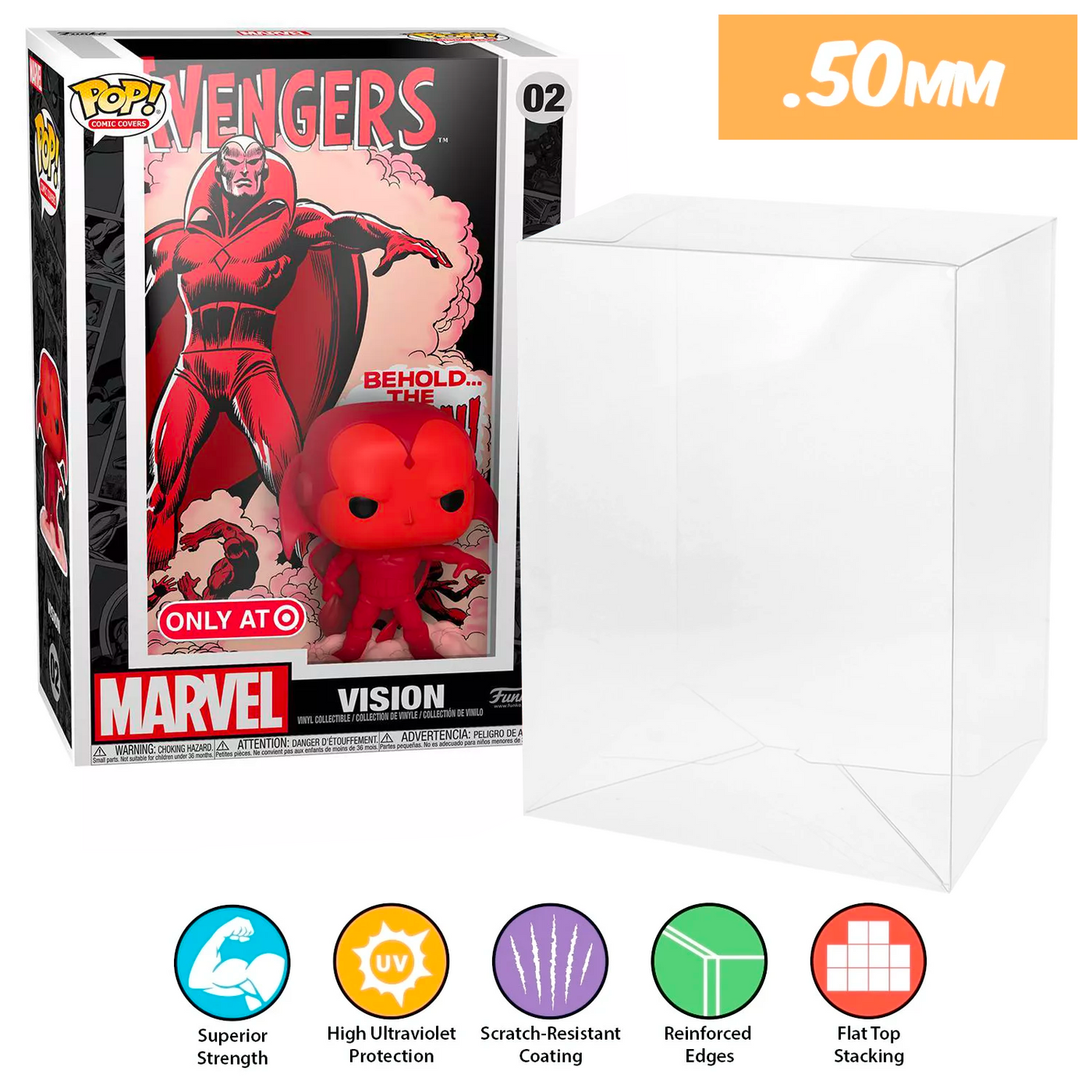 target vision pop comic covers best funko pop protectors thick strong uv scratch flat top stack vinyl display geek plastic shield vaulted eco armor fits collect protect display case kollector protector