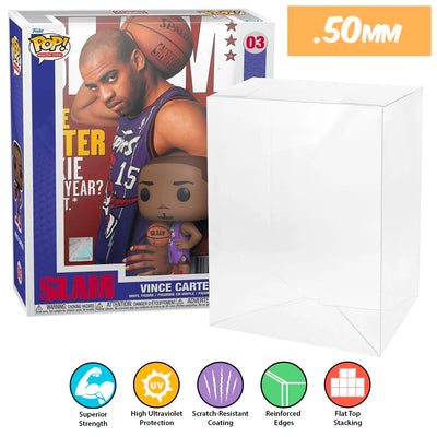 03 vince carter pop magazines covers slam nba best funko pop protectors thick strong uv scratch flat top stack vinyl display geek plastic shield vaulted eco armor fits collect protect display case kollector protector