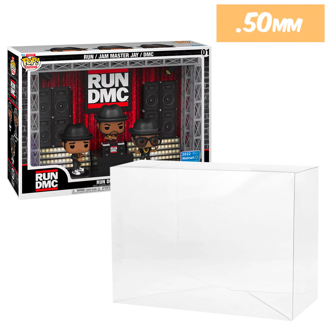 pop moment deluxe concert run dmc 01 best funko pop protectors thick strong uv scratch flat top stack vinyl display geek plastic shield vaulted eco armor fits collect protect display case kollector protector