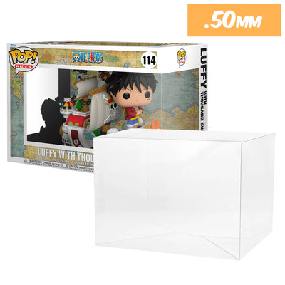 one piece luffy with thousand sunny pop rides best funko pop protectors thick strong uv scratch flat top stack vinyl display geek plastic shield vaulted eco armor fits collect protect display case kollector protector