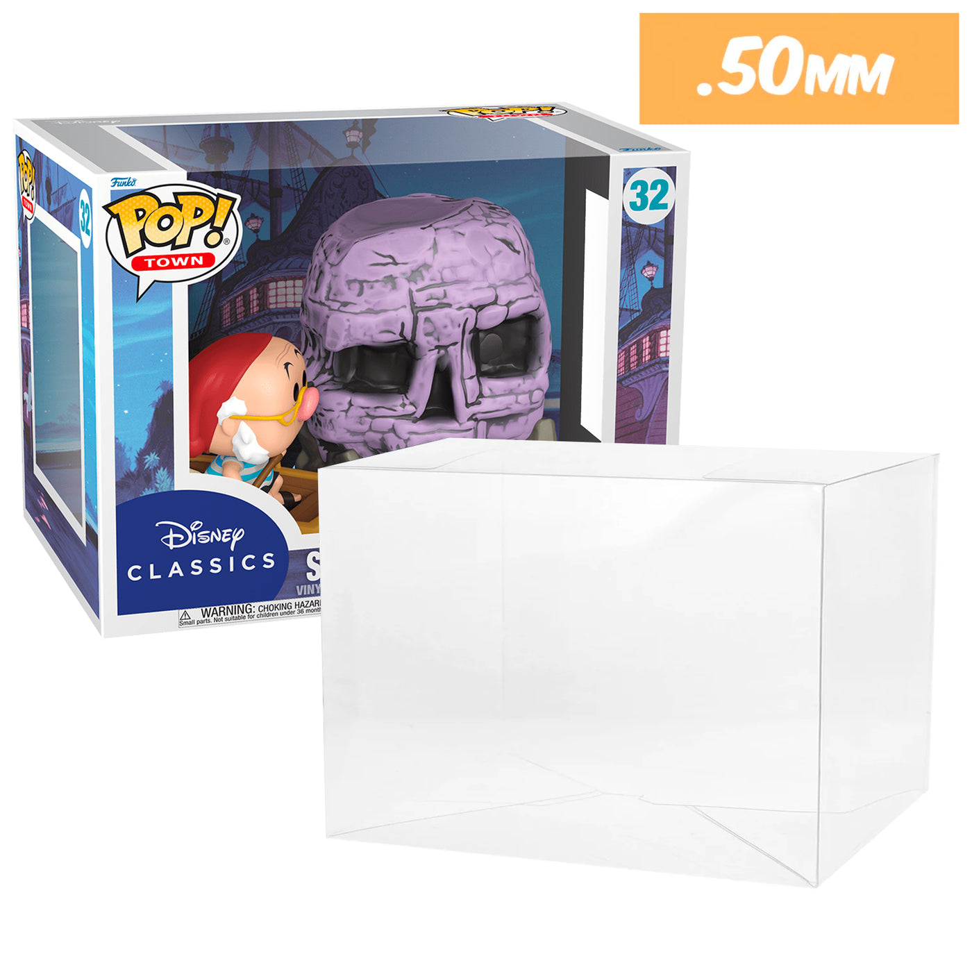Smee with Skull Rock NYCC pop town best funko pop protectors thick strong uv scratch flat top stack vinyl display geek plastic shield vaulted eco armor fits collect protect display case kollector protector