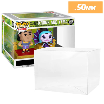 Villains Assemble Kronk and Yzma pop moment best funko pop protectors thick strong uv scratch flat top stack vinyl display geek plastic shield vaulted eco armor fits collect protect display case kollector protector