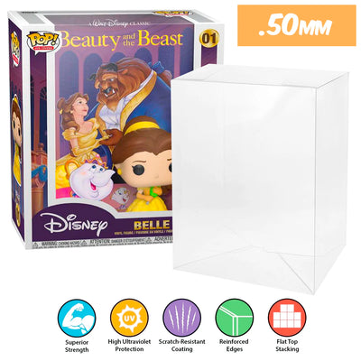01 beauty and the beast pop vhs covers best funko pop protectors thick strong uv scratch flat top stack vinyl display geek plastic shield vaulted eco armor fits collect protect display case kollector protector