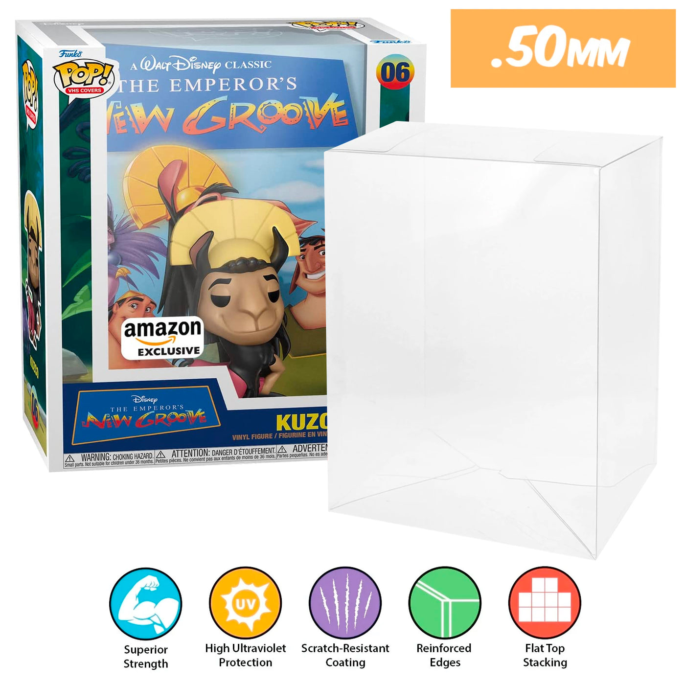 06 kuzco emperors new groove amazon pop vhs covers best funko pop protectors thick strong uv scratch flat top stack vinyl display geek plastic shield vaulted eco armor fits collect protect display case kollector protector