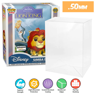 03 lion king simba amazon pop vhs covers best funko pop protectors thick strong uv scratch flat top stack vinyl display geek plastic shield vaulted eco armor fits collect protect display case kollector protector