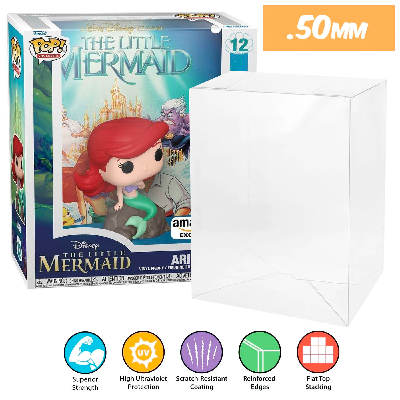 10 the little mermaid ariel amazon pop vhs covers best funko pop protectors thick strong uv scratch flat top stack vinyl display geek plastic shield vaulted eco armor fits collect protect display case kollector protector