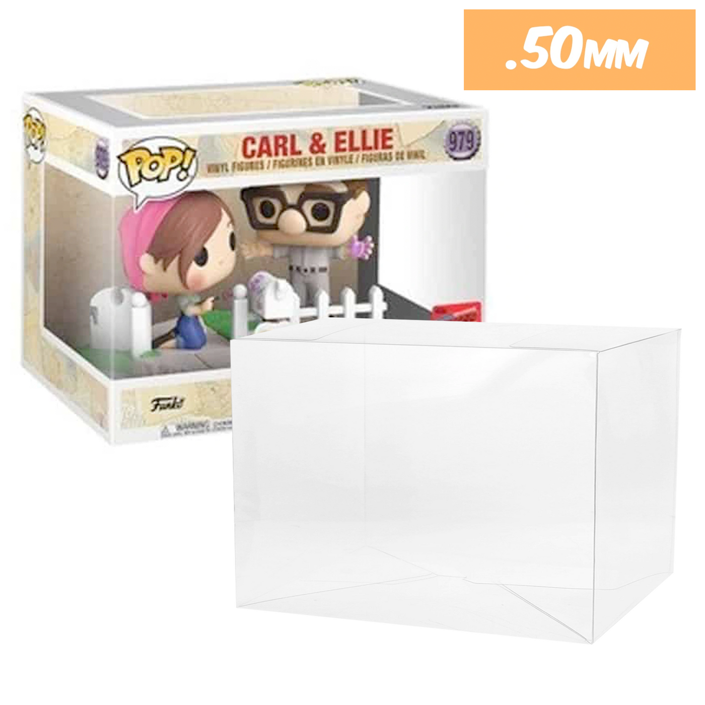 nycc carl and ellie pop moment best funko pop protectors thick strong uv scratch flat top stack vinyl display geek plastic shield vaulted eco armor fits collect protect display case kollector protector