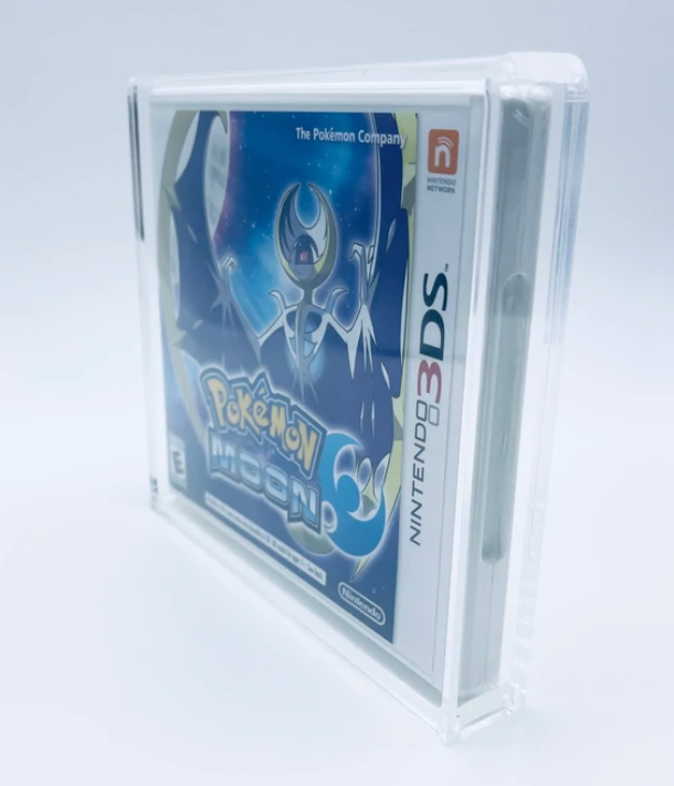 VIDEO GAME ACRYLIC Case for NINTENDO 3DS Game Boxes, 4mm thick (UV Resistant & Slide Bottom)