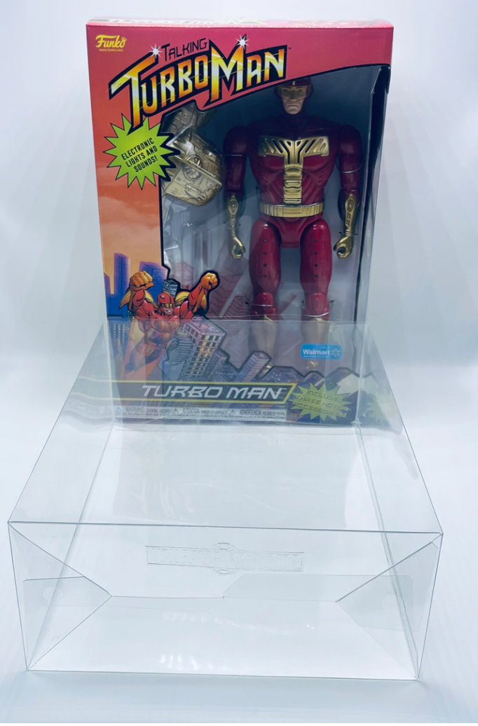 turbo man turbo-man best funko pop protectors thick strong uv scratch flat top stack vinyl display geek plastic shield vaulted eco armor fits collect protect display case kollector protector