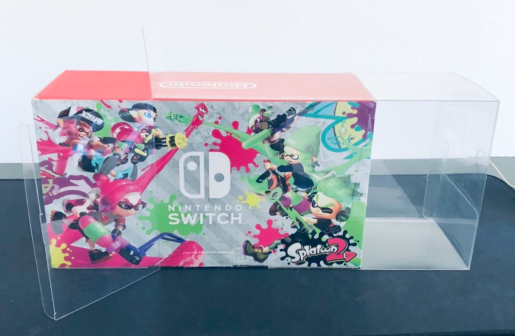 VIDEO GAME CONSOLE Box Protectors for NINTENDO SWITCH SPLATOON Boxes (50mm thick, UV & Scratch Resistant)