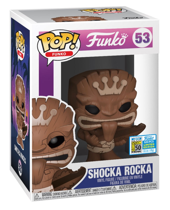 Funko Pop Spastik Plastik Shocka Rocka Brown SDCC Sticker LE 520