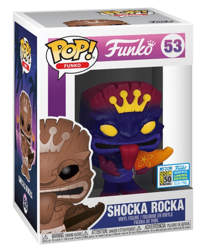 Funko Pop Spastik Plastik Shocka Rocka Purple SDCC Sticker LE 1600