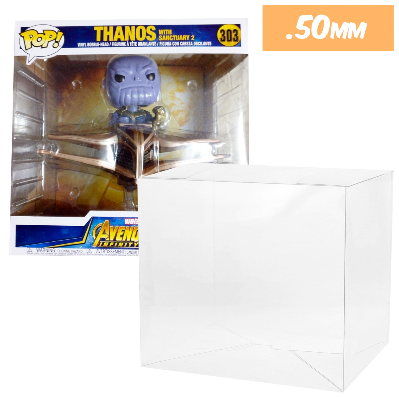 THANOS IN SHIP Sanctuary Pop Protectors for Funko Thanos Ship (MCC), 35mm thick  popshield vaulted vinyl
