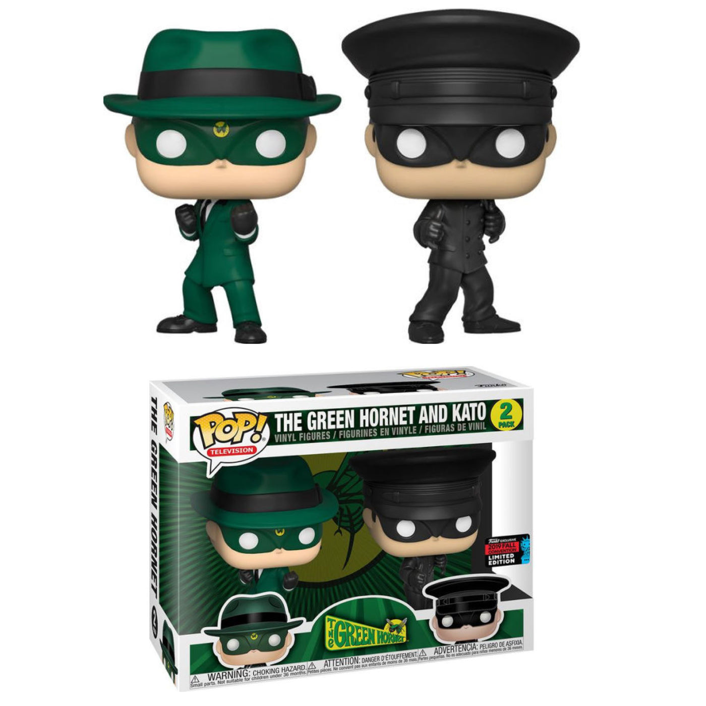 Funko Pop Funko Pop Pack The Green Hornet and Kato NYCC Exclusive Rare Grail Vaulted Vinyl Toy Art Figure