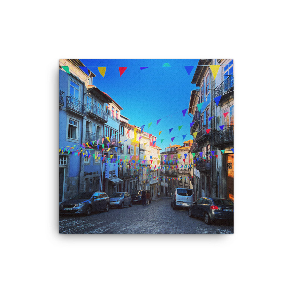 "The Streets of Porto" Portugal Photography 12" x 12" Canvas by Nomading Nerds
