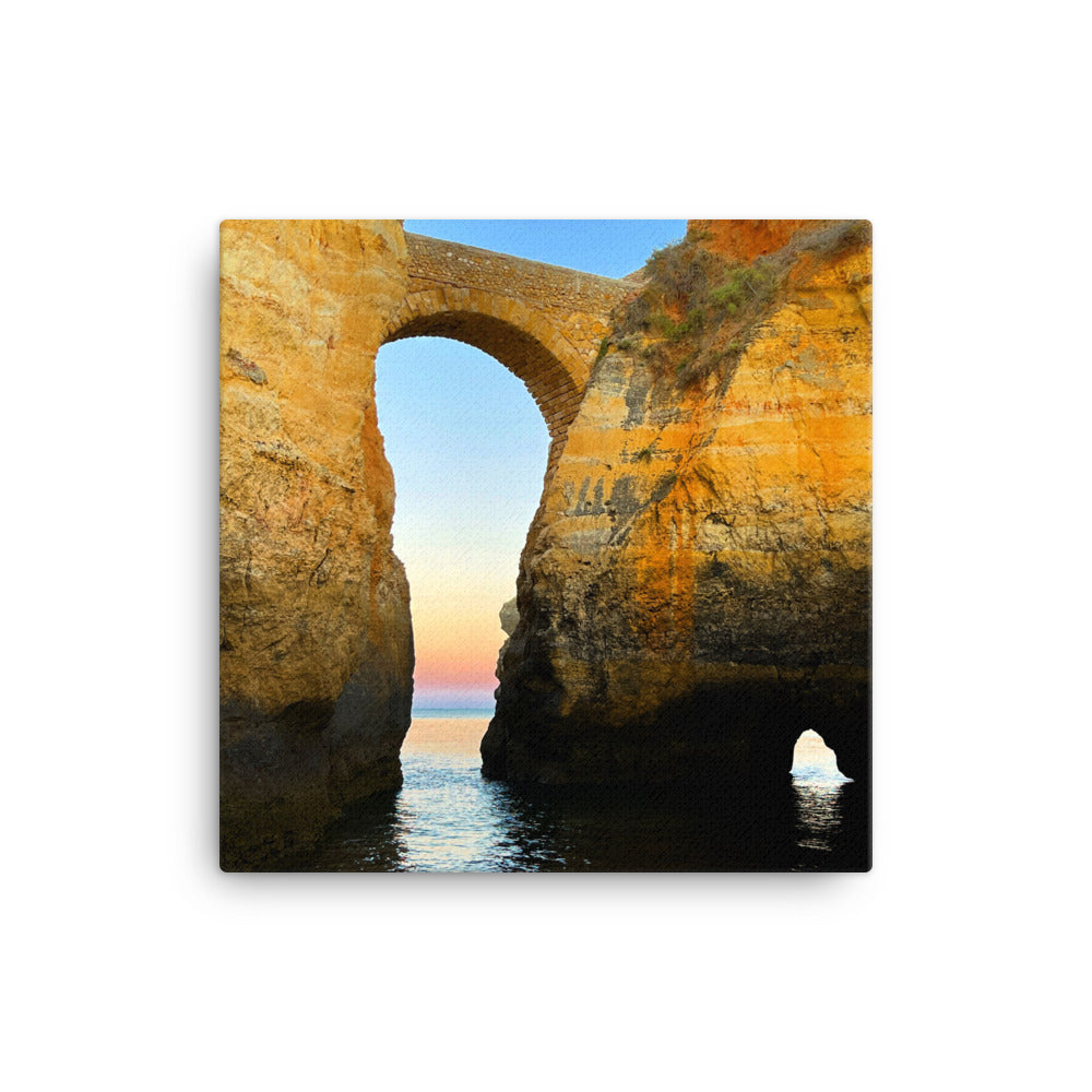 "Lagos Roman Bridge" Portugal Photography 12" x 12" Canvas by Nomading Nerds