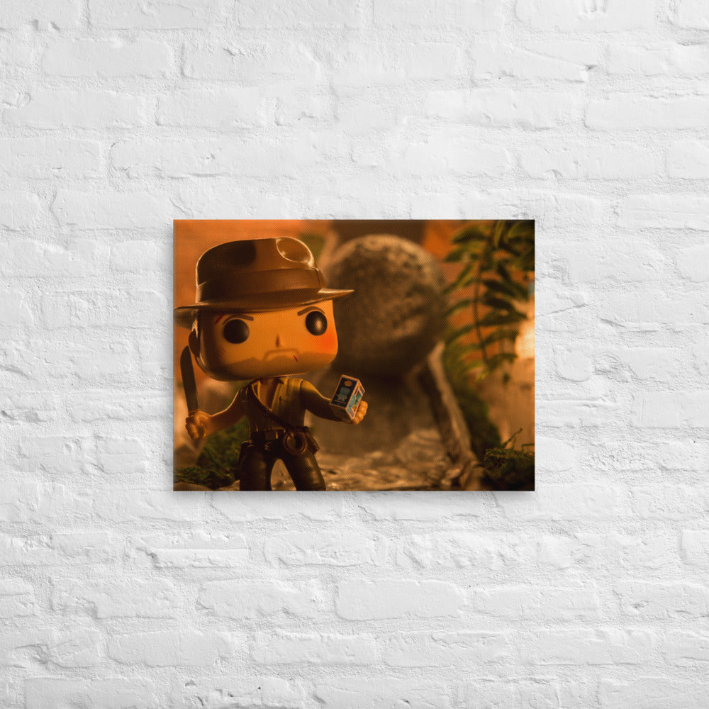 Indiana Jones with Knife Funko Pop Photography Giant Canvas by UrbanRoxStarr