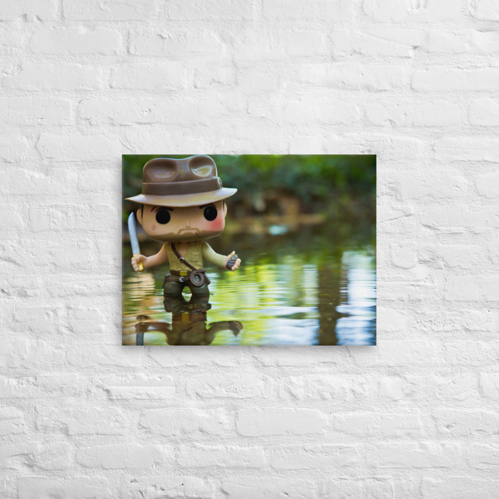 Indiana Jones in Water Funko Pop Photography Giant Canvas by UrbanRoxStarr