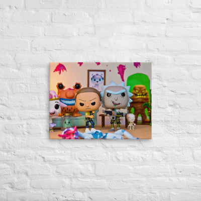 Rick & Morty Funko Pop Photography Giant Canvas by UrbanRoxStarr