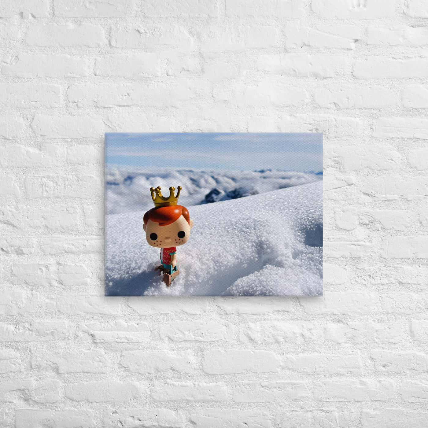 Freddy Funko in Schilthorn Switzerland Pop Photography Giant Canvas by Nomading Nerds
