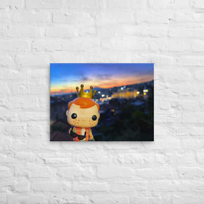 Freddy Funko in Sarajevo Bosnia Pop Photography Giant Canvas by Nomading Nerds