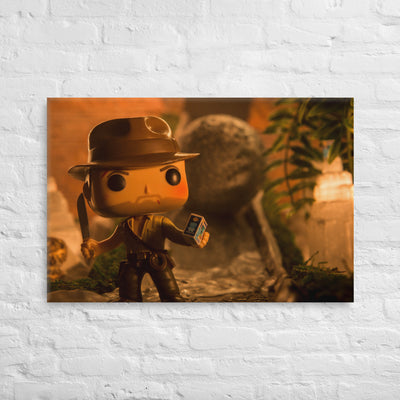 Indiana Jones with Knife Funko Pop Photography Giant Canvas by UrbanRoxStarr
