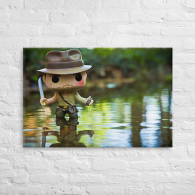 Indiana Jones in Water Funko Pop Photography Giant Canvas by UrbanRoxStarr
