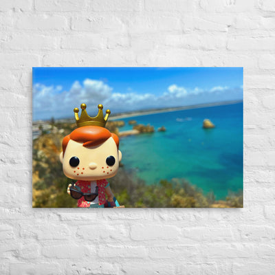 Freddy Funko in Lagos Portugal Pop Photography Giant Canvas by Nomading Nerds