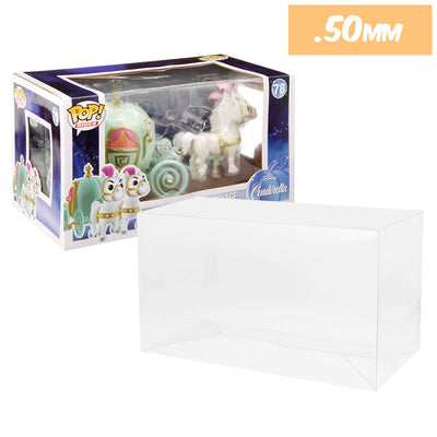 CINDERELLAS CARRIAGE Pop Protectors for Funko (50mm thick) 7h x 13.5w x 7.2 x 7.2d