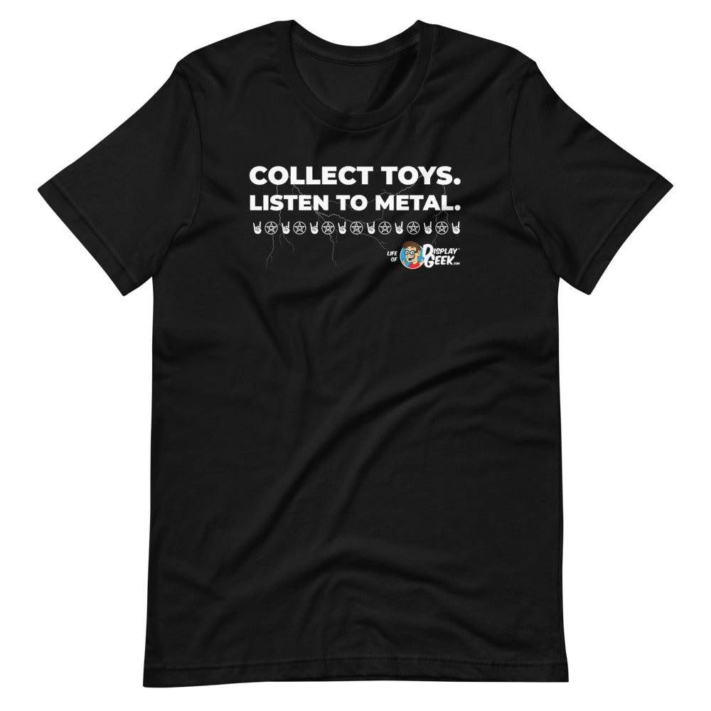 2020 Collect Toys. Listen to Metal. Display Geek - Short-Sleeve Unisex T-Shirt - Display Geek