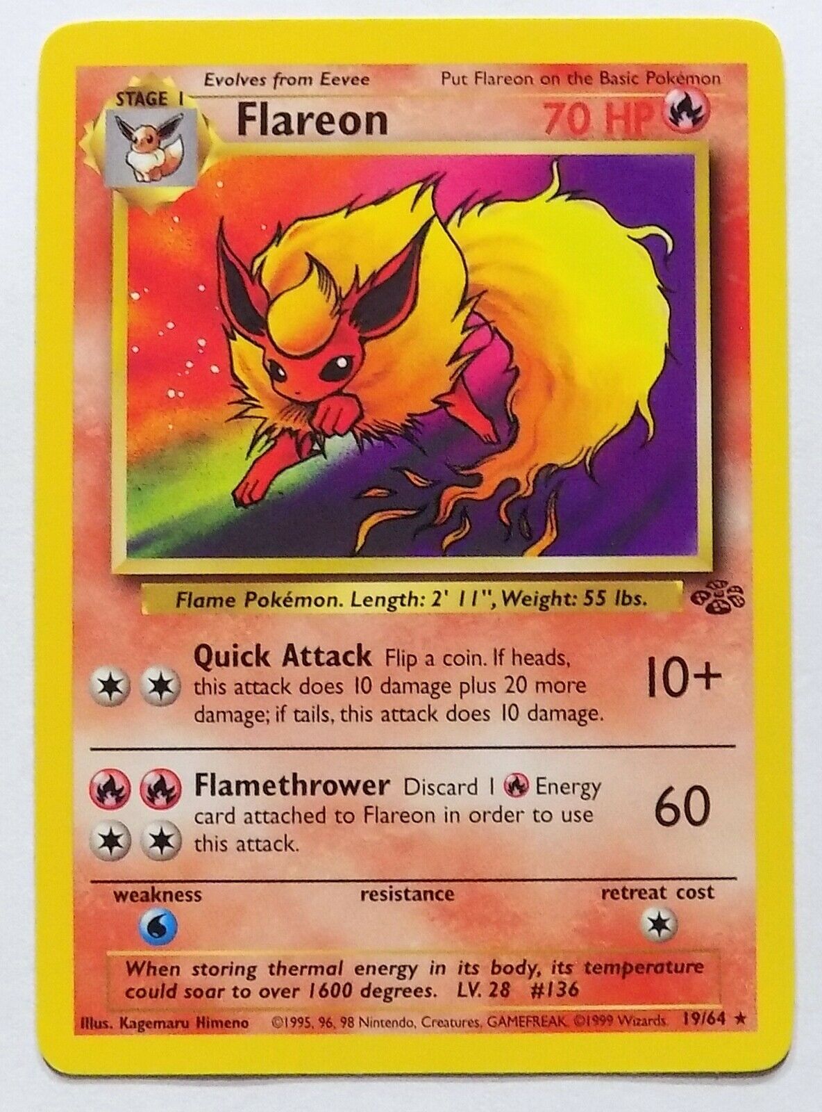 Flareon Jungle #19/64 Pokemon Trading Card