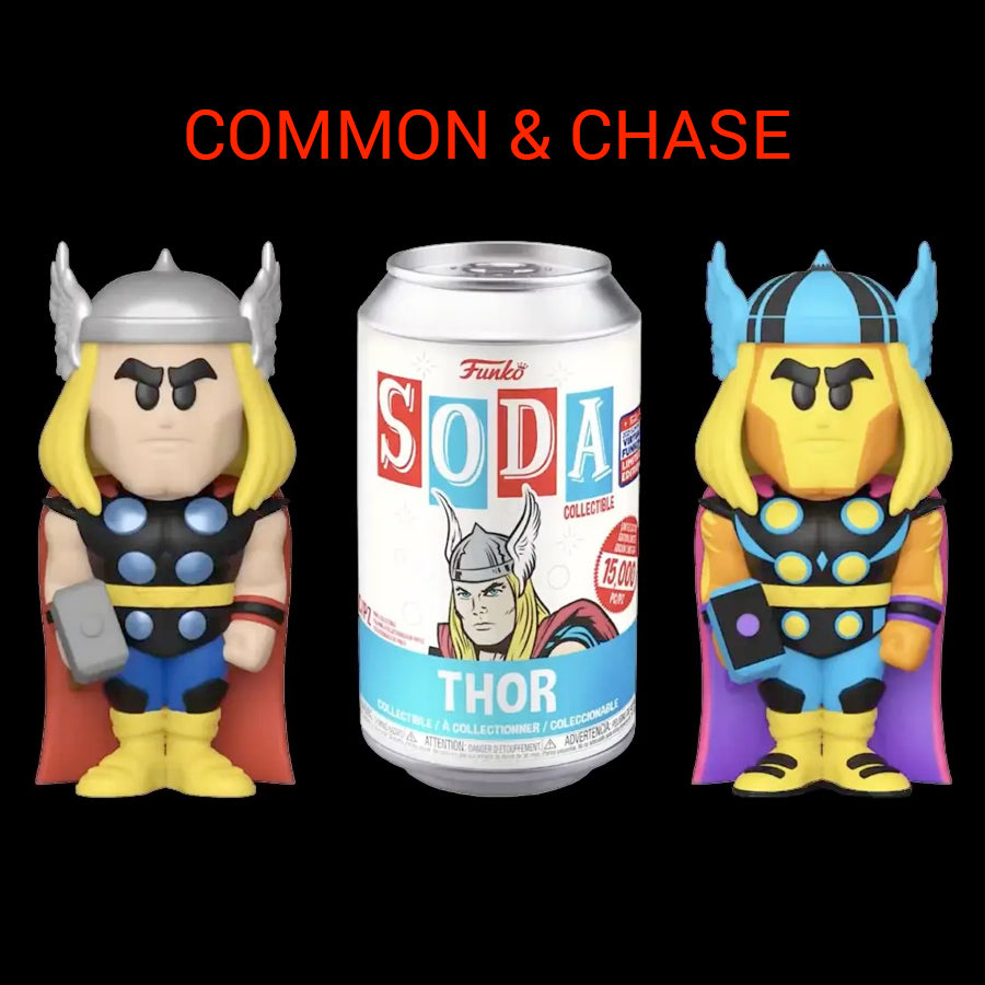 Funko Soda Marvel Thor Funkon Exclusive Common and CHASE Rare Grail Vaulted Vinyl Toy Art Figure